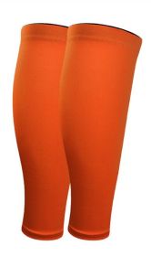 Sports Protective Gear Outdoor Basketball Football Running Leg Warmers (Option: Orange-L)