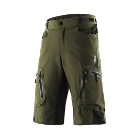 Outdoor Mountaineering Downhill Off Road Mountain Bike Five Point Cycling Shorts (Option: Army Green-Asian Size XXXL)