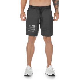 New Muscle Workout Brothers Fitness Shorts Fitness Sports Running Breathable Slim Fit (Option: Black-M)