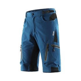 Outdoor Mountaineering Downhill Off Road Mountain Bike Five Point Cycling Shorts (Option: Dark Blue-Asian Size M)