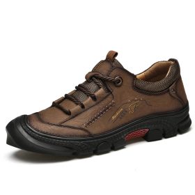 Non-slip Wear-resistant Hiking Outdoor Cross-country Hiking Shoes (Option: Brown-39)