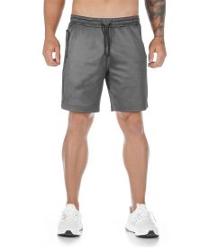 New Muscle Workout Brothers Fitness Shorts Fitness Sports Running Breathable Slim Fit (Option: Gray Without LOGO-L)