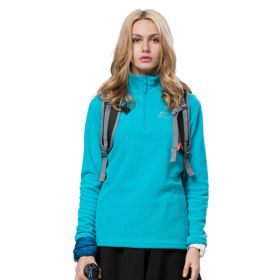 Autumn And Winter Warm Jacket Women's New Style Outdoor Women's Fleece Jacket (Option: Lake Blue-M)