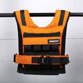 Weight Vest Steel Plate Chris Iron Block Fitness (Option: New 16kg orange)