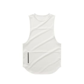 Mens Sports Vest Summer Quick Drying (Option: White light board-3XL)