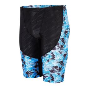 Five-point Mid-length Loose And Embarrassing Boxer Men's Swimsuit (Option: Photo Color-4XL-5points)