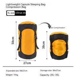 Down Compression Outdoor Storage Bag (Option: Citrus Orange XL Code)