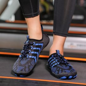 Men's And Women's Non-slip Five-finger Mountaineering Fitness Shoes (Option: D025 Sapphire Blue-40)