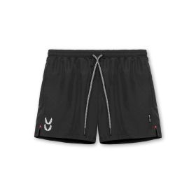 Muscle Workout Summer Sports Casual Basketball Men's Running Training Wear Shorts (Option: Black-L)