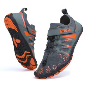 Men's And Women's Outdoor Breathable Quick-drying Shoes Waterproof Beach (Option: 2029 Gray Orange-39)