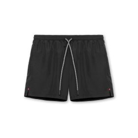 Muscle Workout Summer Sports Casual Basketball Men's Running Training Wear Shorts (Option: Light Board Black-M)