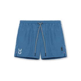 Muscle Workout Summer Sports Casual Basketball Men's Running Training Wear Shorts (Option: Light blue-L)