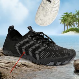 Men's And Women's Non-slip Five-finger Mountaineering Fitness Shoes (Option: D025 Black-45)