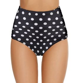 Women's Plus Size Hip Swimming Trunks Shorts Three-point Pants (Option: Dots-XL)