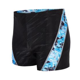 Five-point Mid-length Loose And Embarrassing Boxer Men's Swimsuit (Option: Photo Color-4XL-3points)