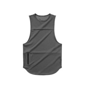 Mens Sports Vest Summer Quick Drying (Option: Dark grey light board-XL)