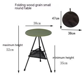 Outdoor Camping Folding Aluminum Alloy Tripod Table (Option: Green Net Pocket Storage Bag)