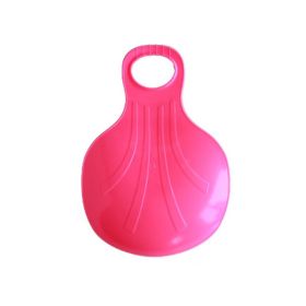 1pc Snow Ski Board For Kids Adult; Winter Thicken Sled Ski Board Sand Slider Snow Luge (Color: Rose Red)