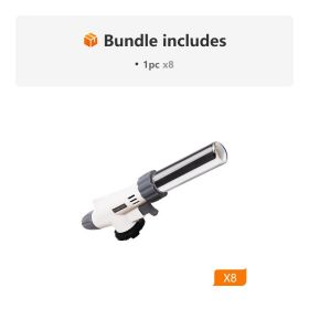 1pc Flame Gun Welding Gas Torch; Multifunctional Barbecue Torch Burner For Camping BBQ Desserts; Soldering; Cooking Heating Tool (Quantity: 1pc*8)