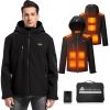 Men's Heated Jacket with Battery Pack, Outdoor Sports Heated Jackets for Men in Black