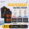 5 Pockets Women's Heated Vest with Battery Pack, Lightweight Down Rechargeable Electric Heated Apparel with 9 Heating Panels Black