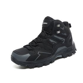 Hiking Same High-top Outdoor Shoes Sneaker (Option: Black-38)