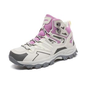 Hiking Same High-top Outdoor Shoes Sneaker (Option: Purple-44)