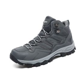 Hiking Same High-top Outdoor Shoes Sneaker (Option: Gray-45)